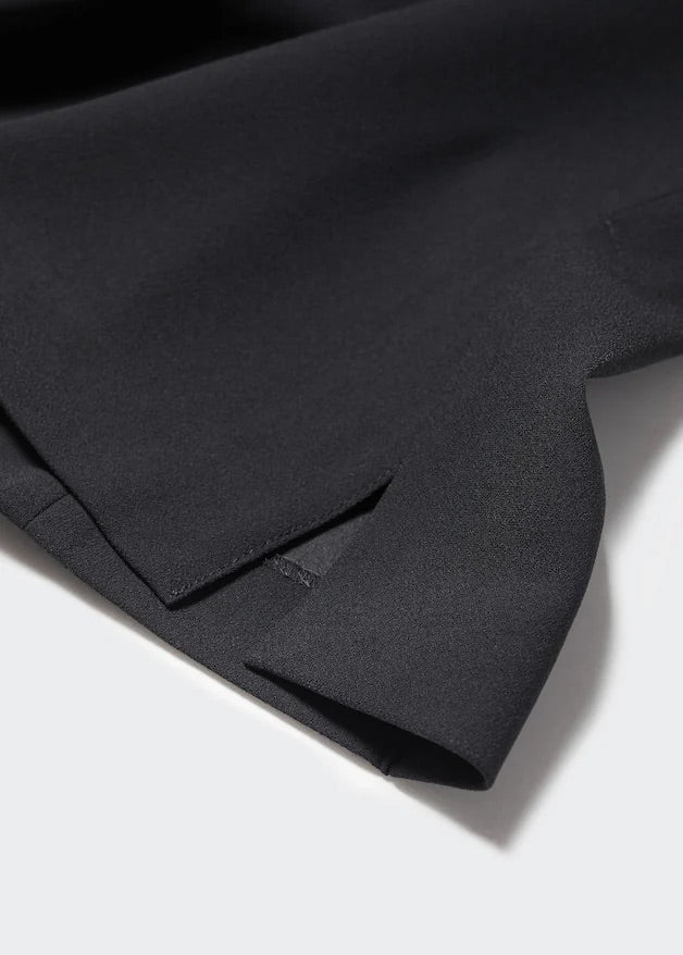 Straight trousers with openings
