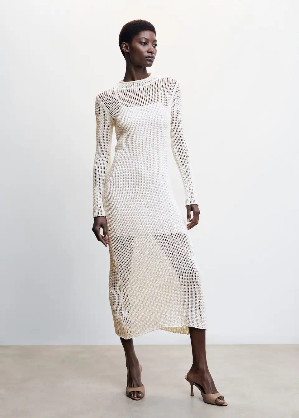 Knit openwork sweater
