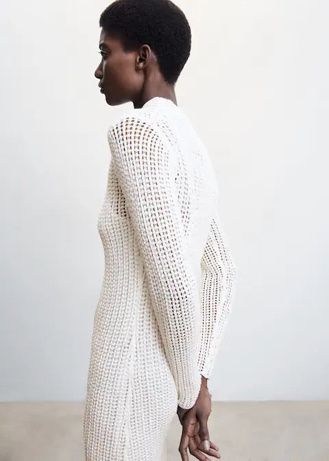 Knit openwork sweater