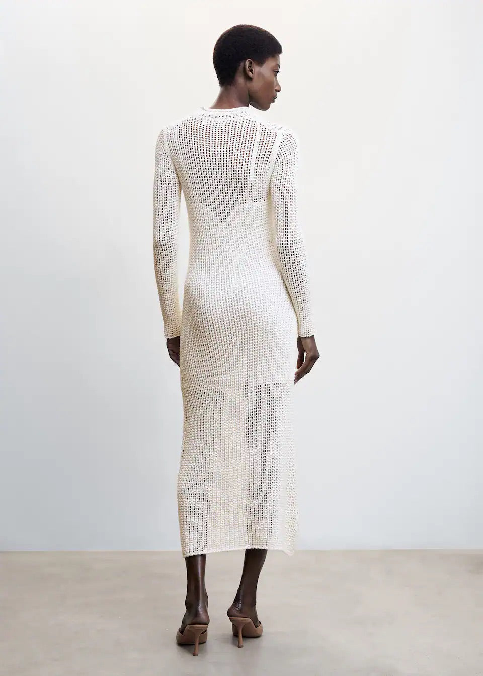 Knit openwork sweater