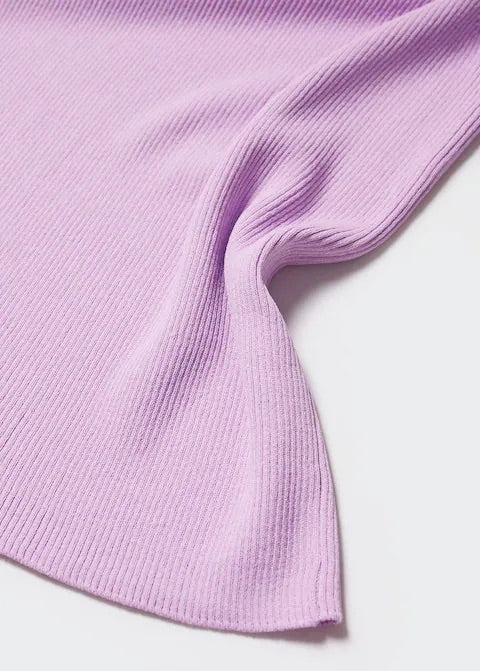 Knitted top with wide straps