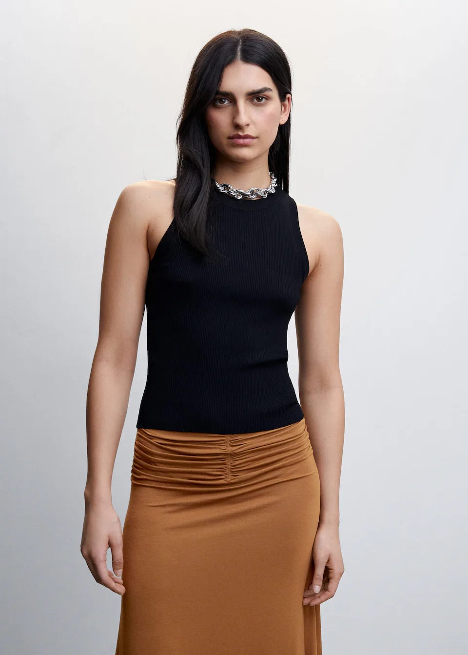 Gathered waist skirt