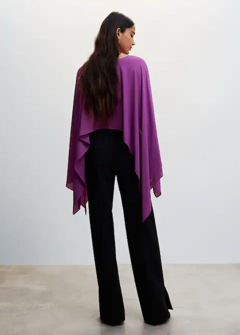 Flowing cape blouse
