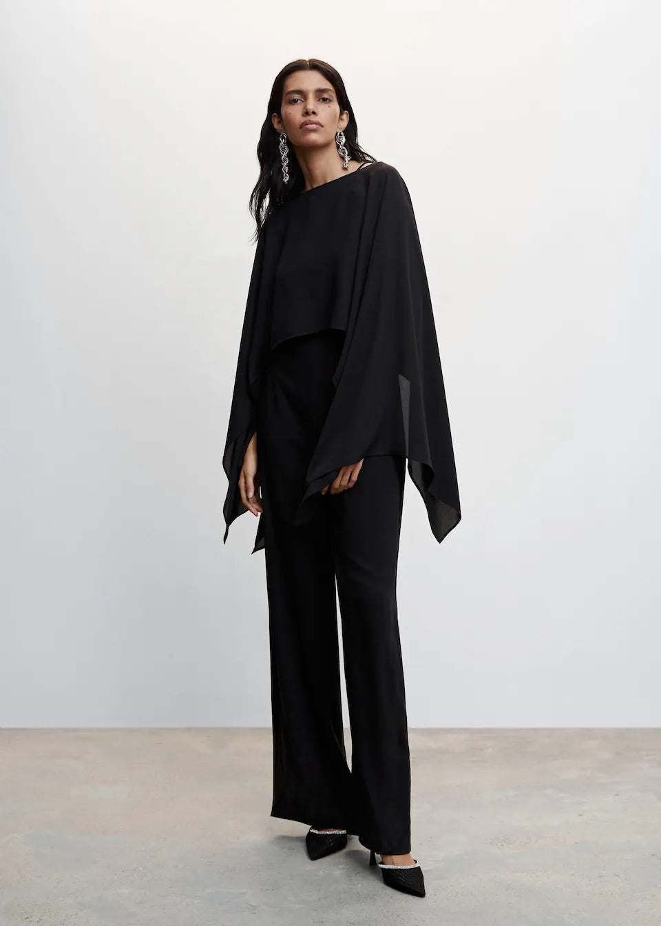 Flowing cape blouse