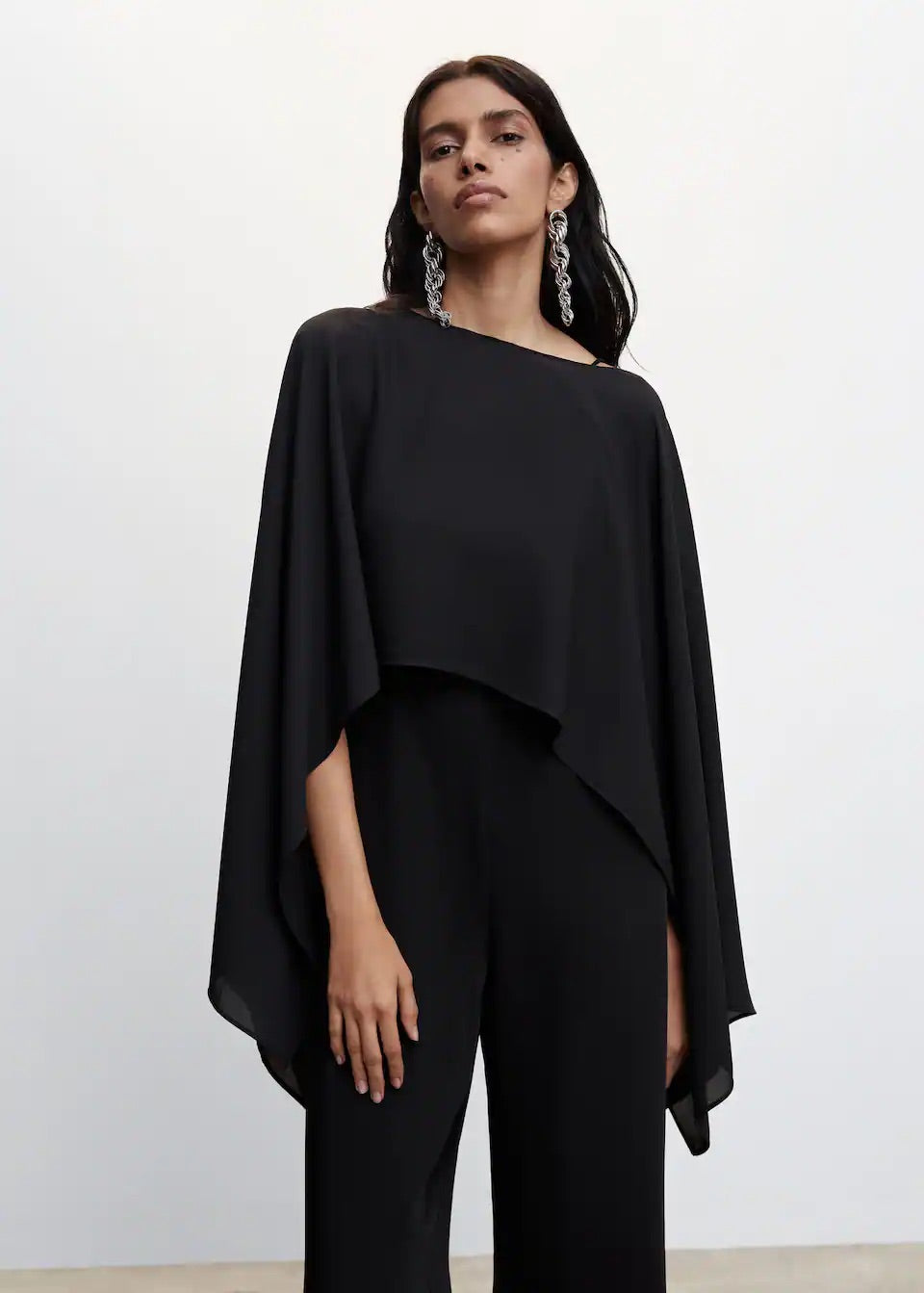 Flowing cape blouse