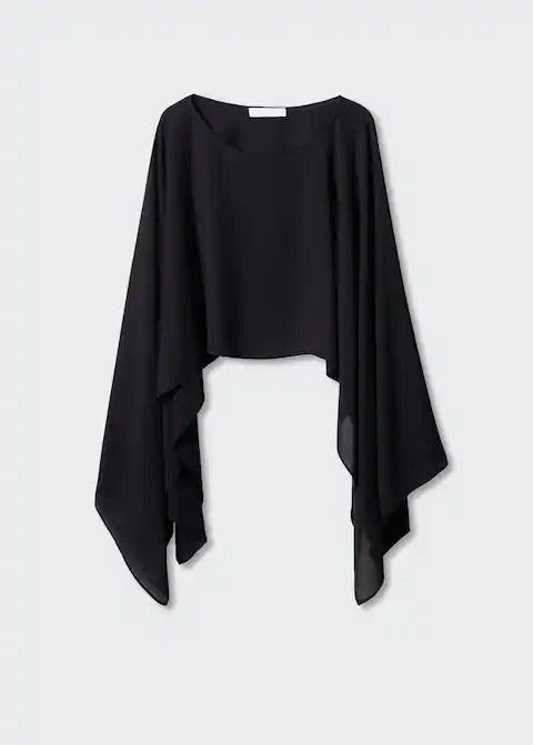Flowing cape blouse