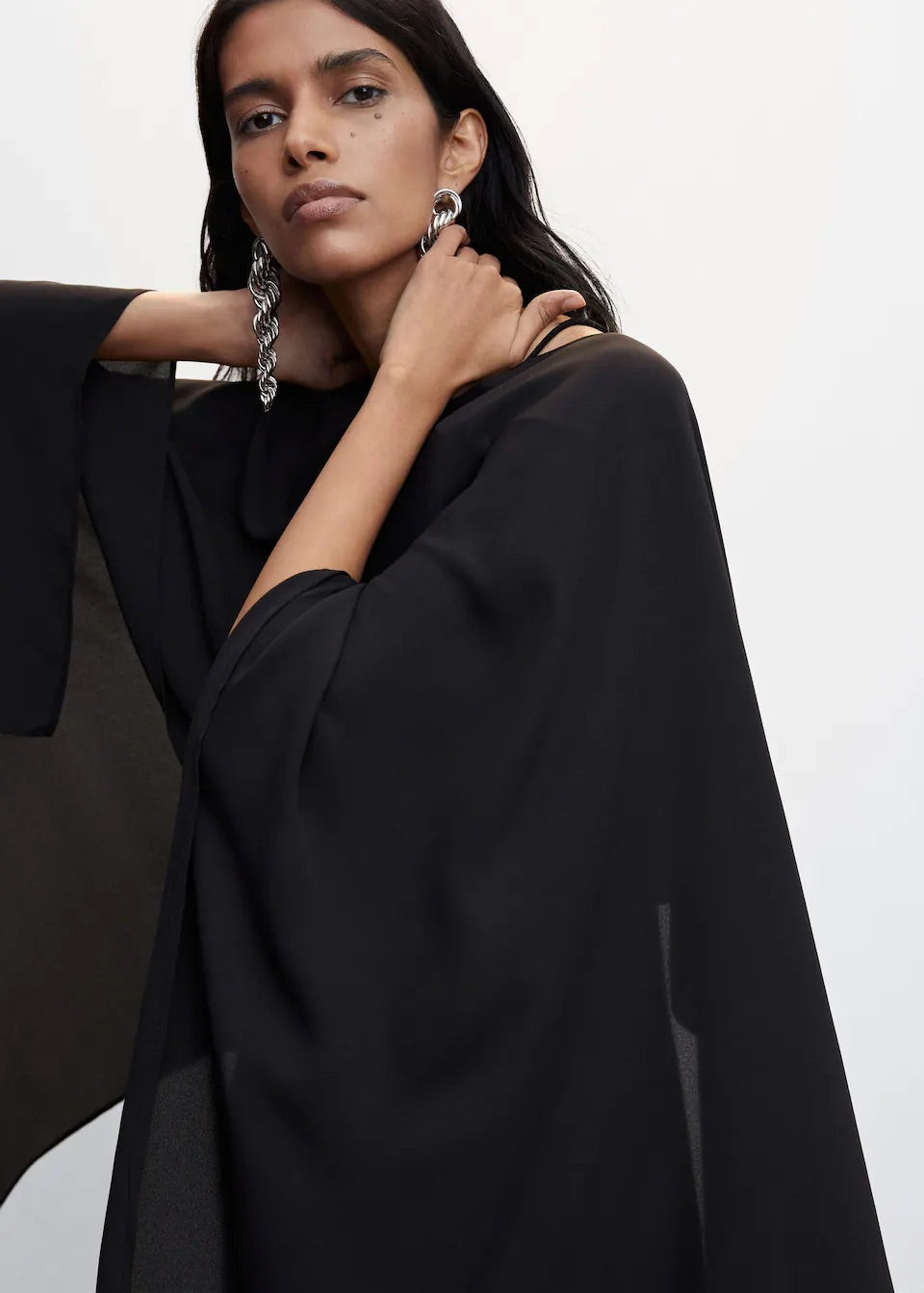 Flowing cape blouse