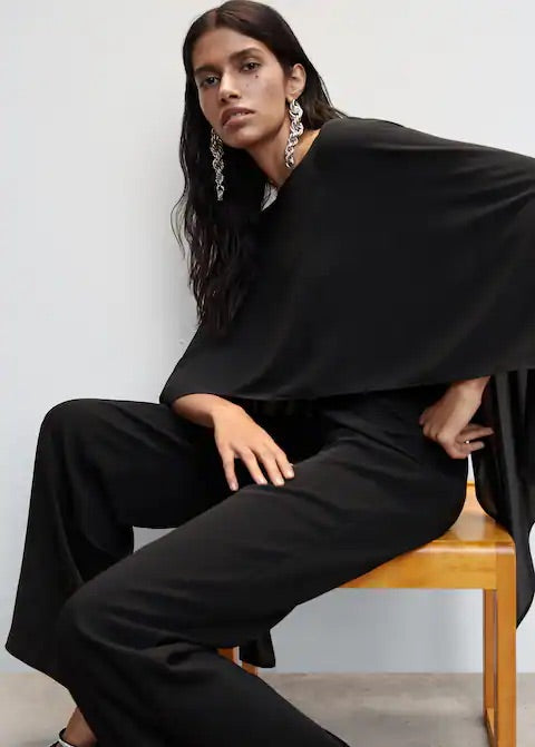 Flowing cape blouse