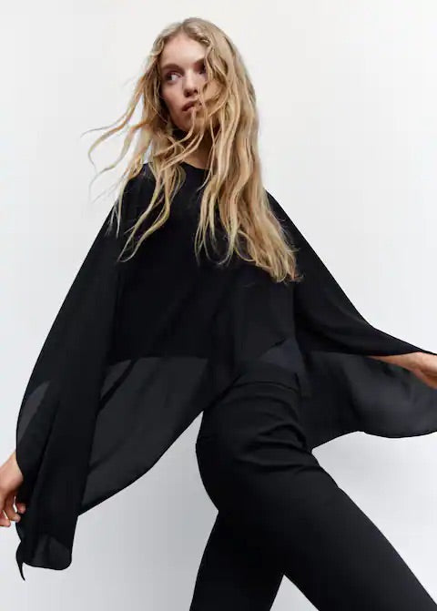Flowing cape blouse