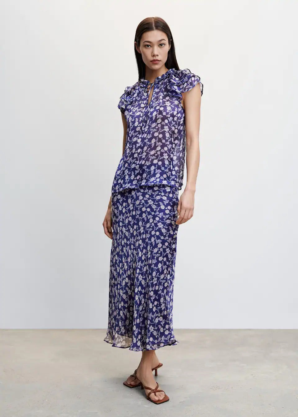 Floral long skirt