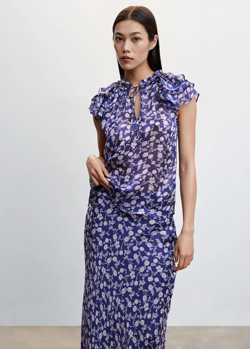 Floral long skirt