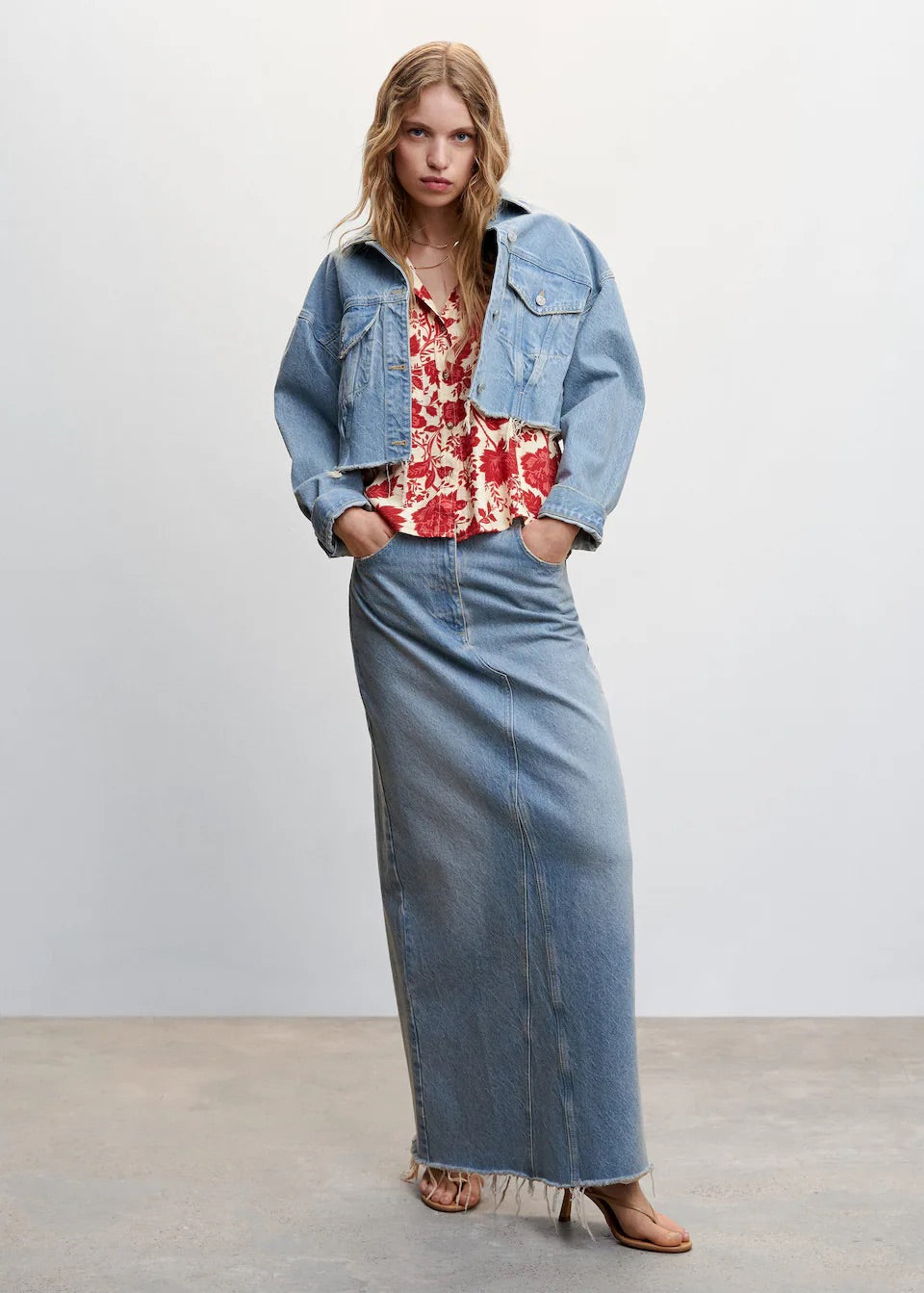 Chest-pocket printed shirt