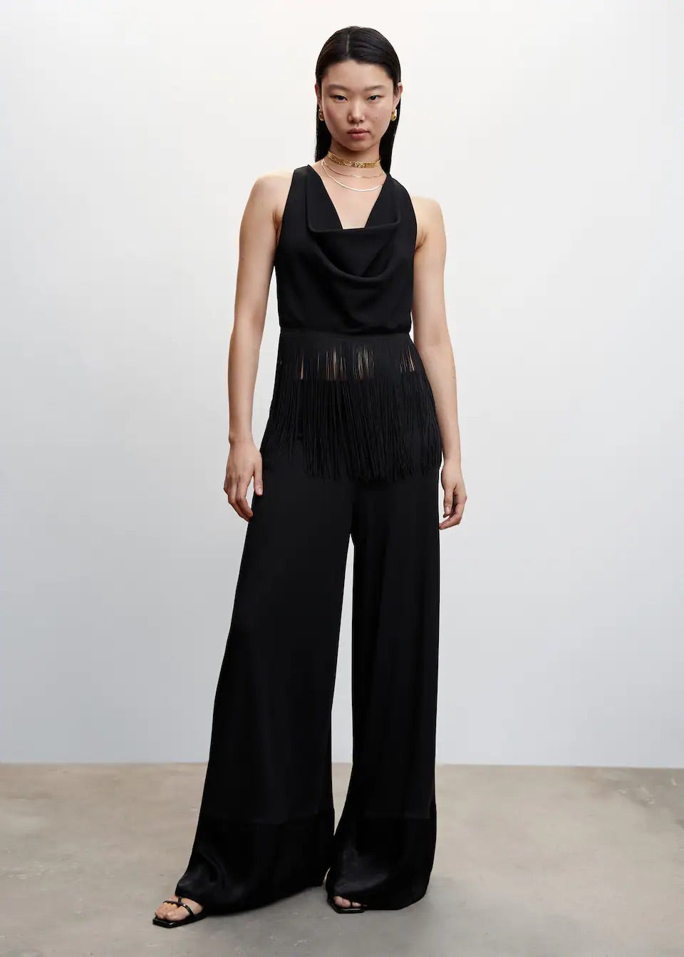 Fringed cropped top