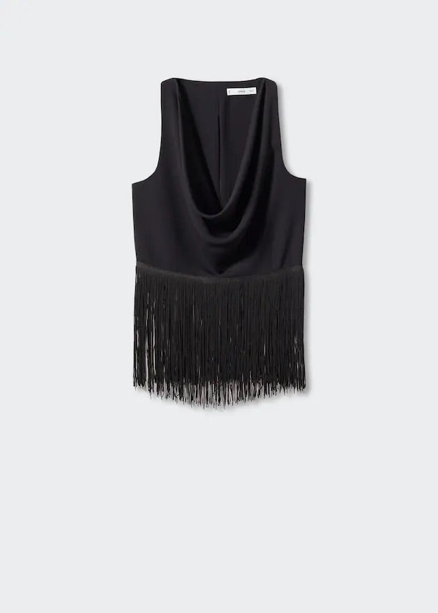 Fringed cropped top