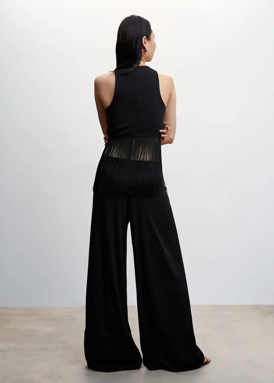 Fringed cropped top