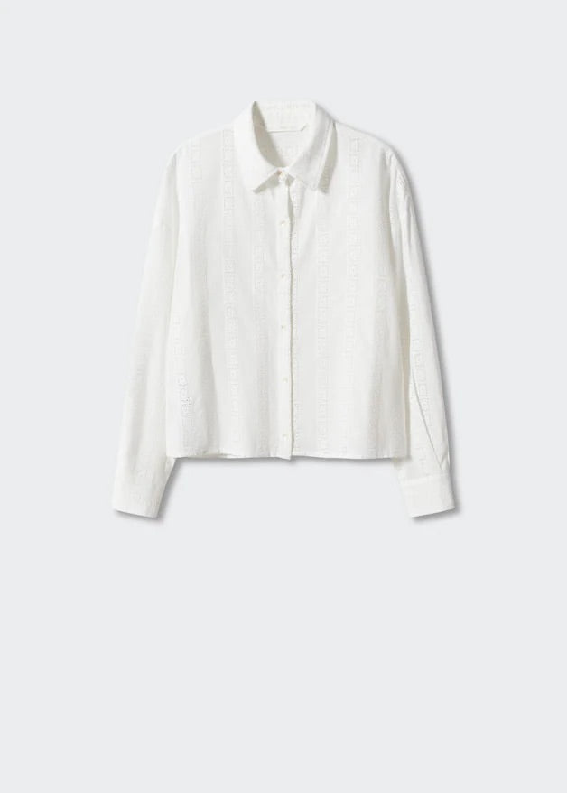 Embroidered cotton shirt