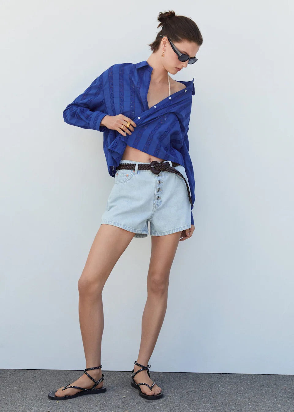 Embroidered cotton shirt
