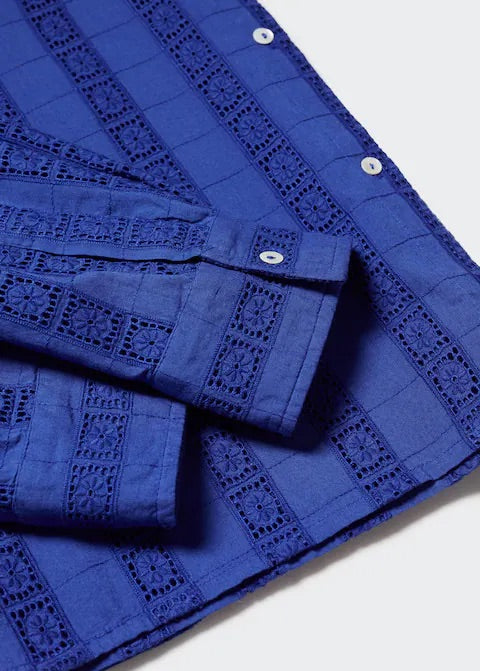 Embroidered cotton shirt