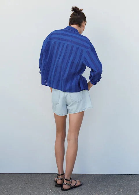 Embroidered cotton shirt