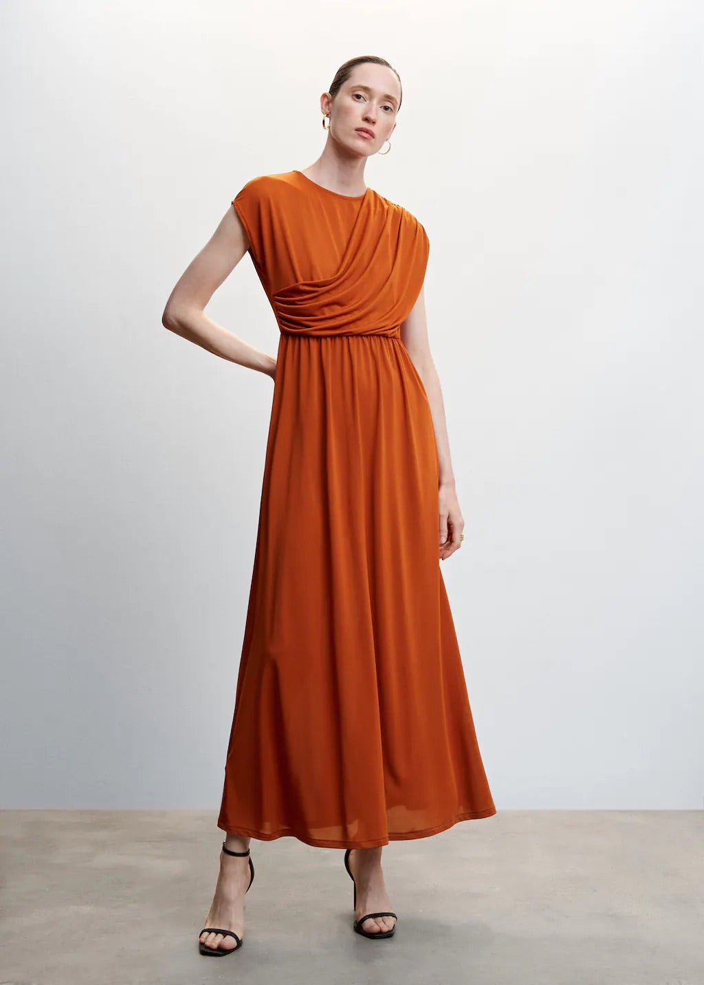 Draped detail dress