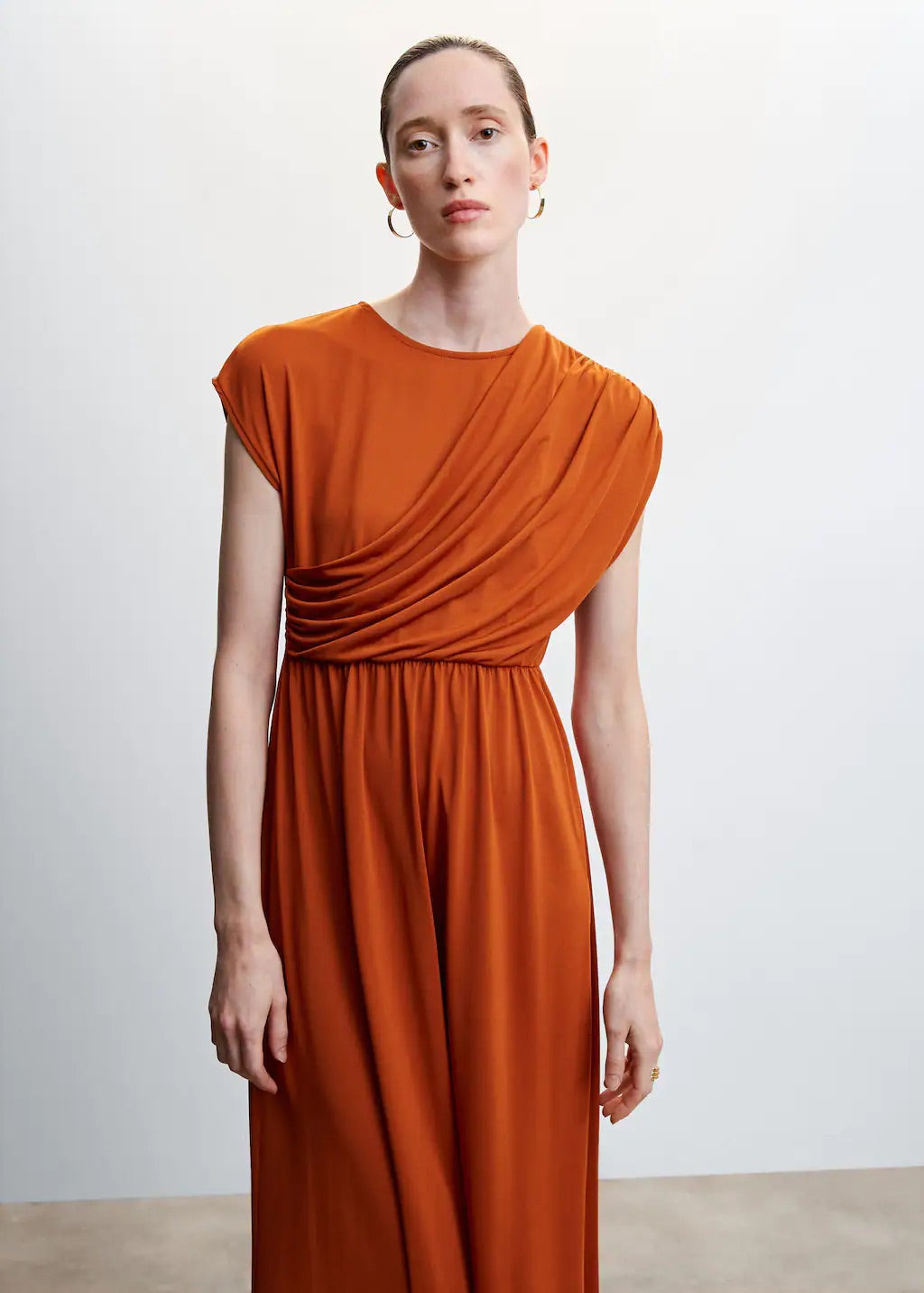 Draped detail dress
