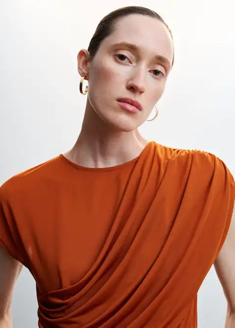 Draped detail dress