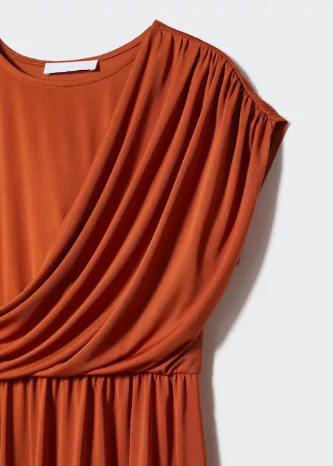 Draped detail dress