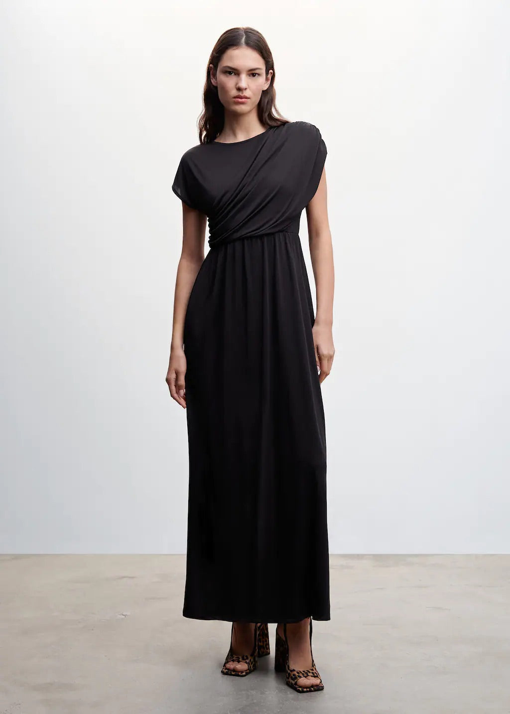 Draped detail dress