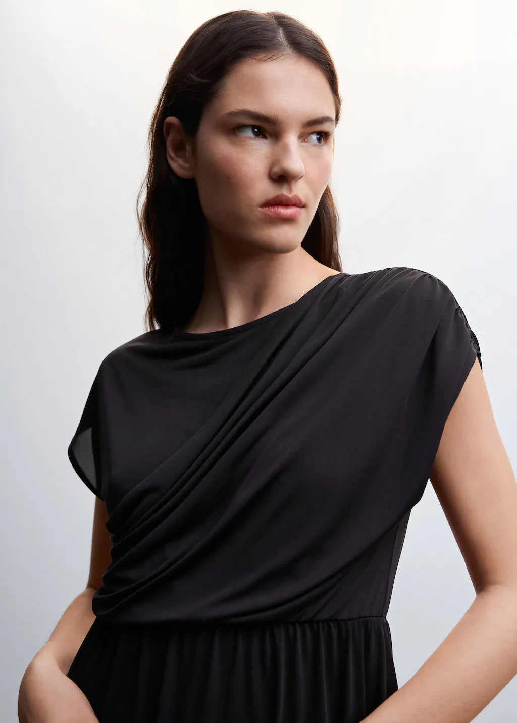 Draped detail dress