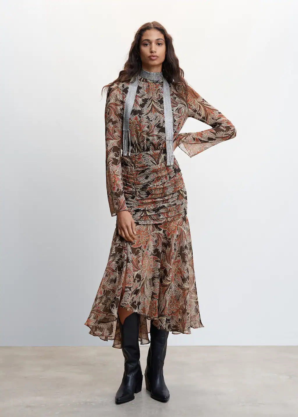 Paisley print dress