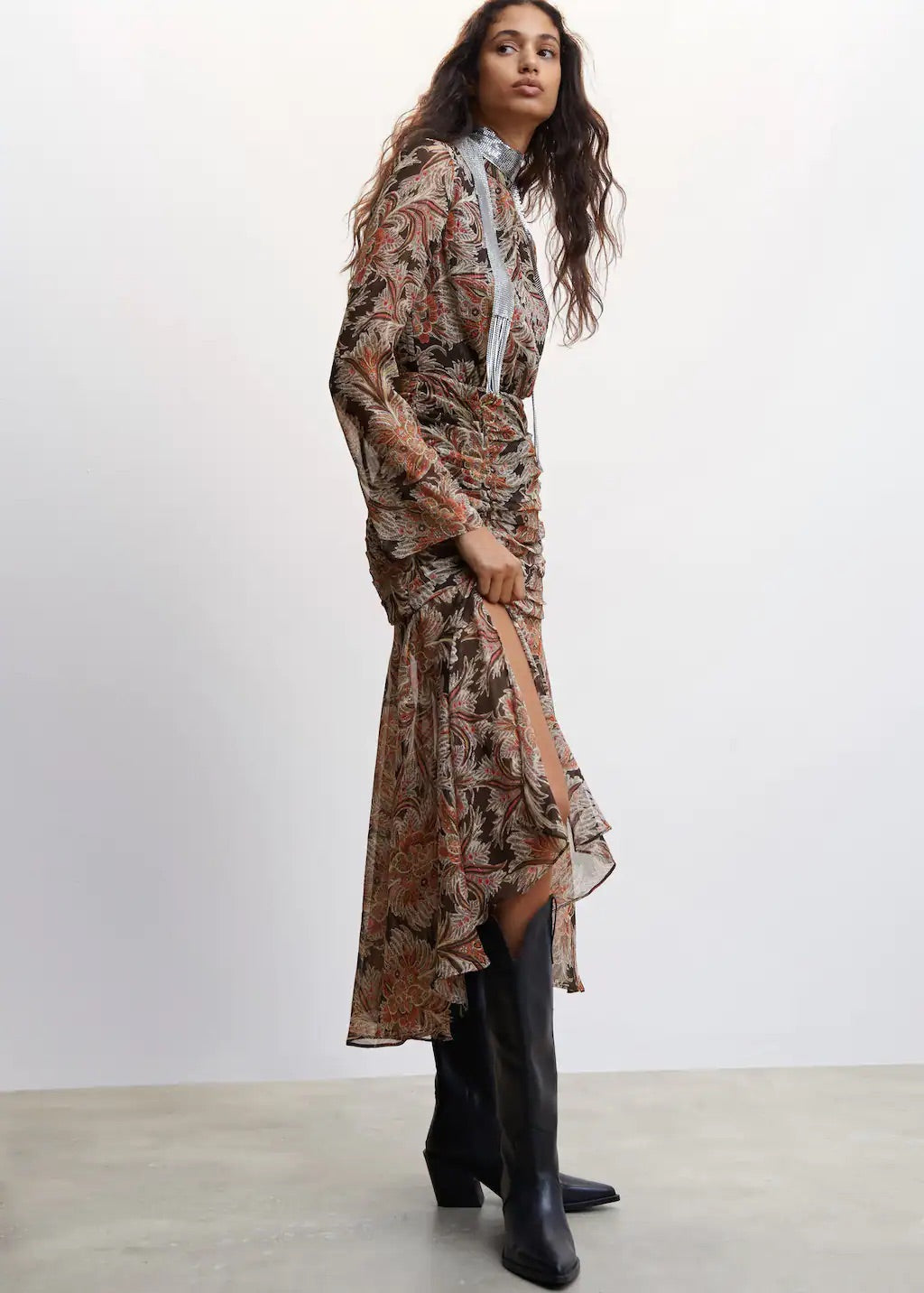 Paisley print dress