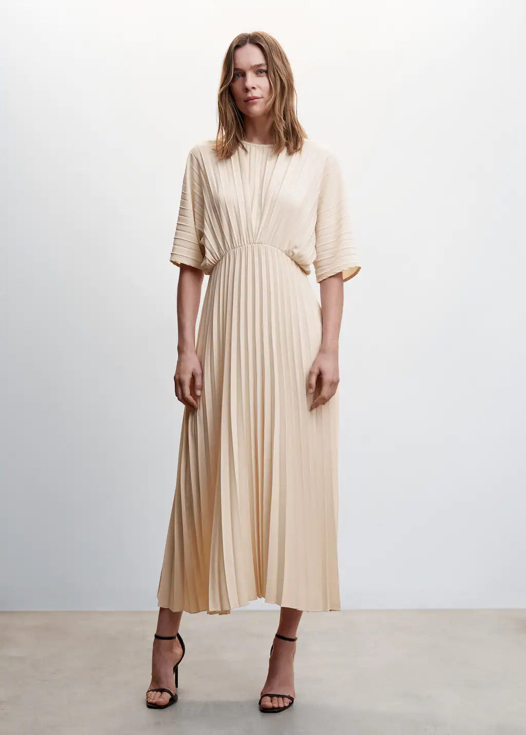 Pleated long dress