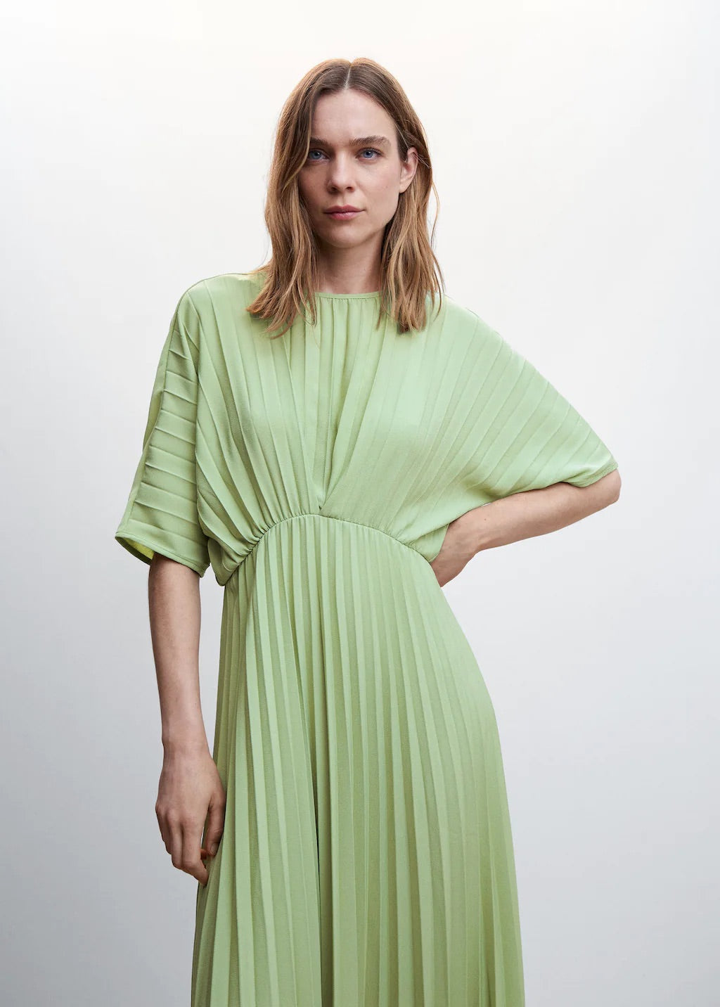 Pleated long dress