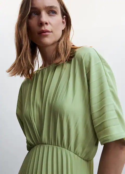 Pleated long dress