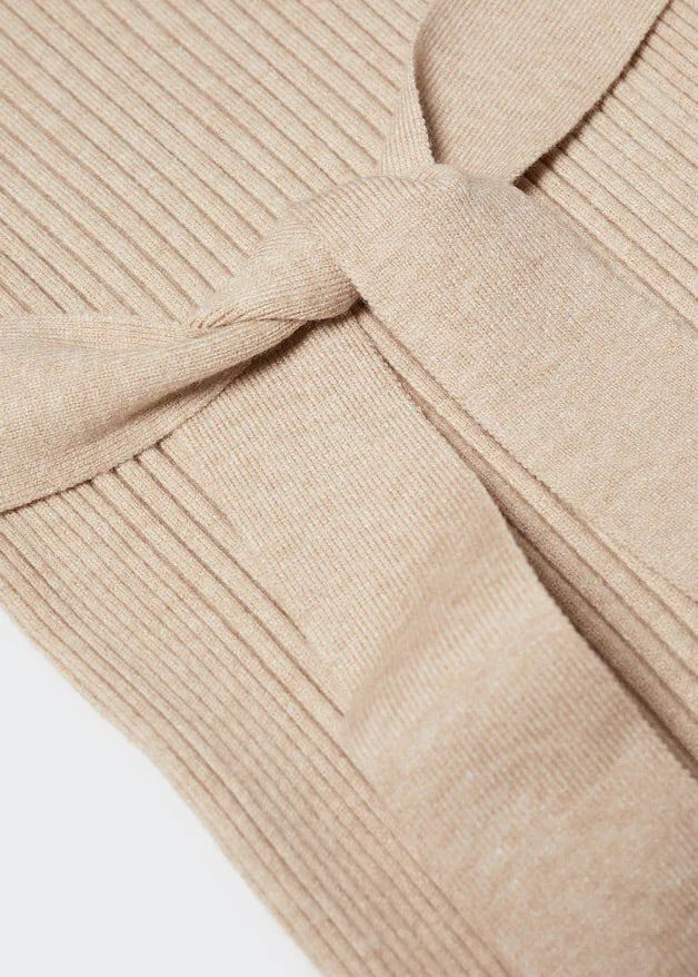 Ribbed dress with knot detail