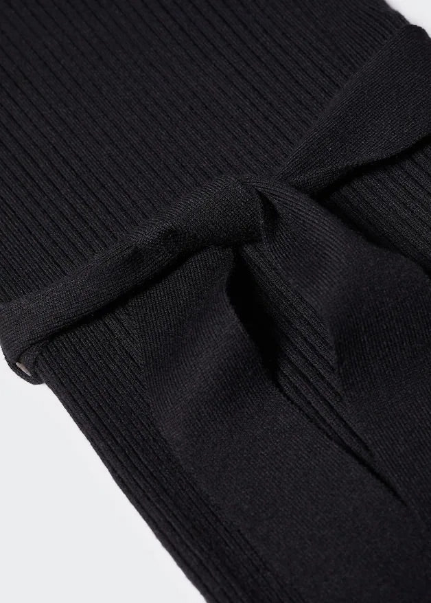 Ribbed dress with knot detail