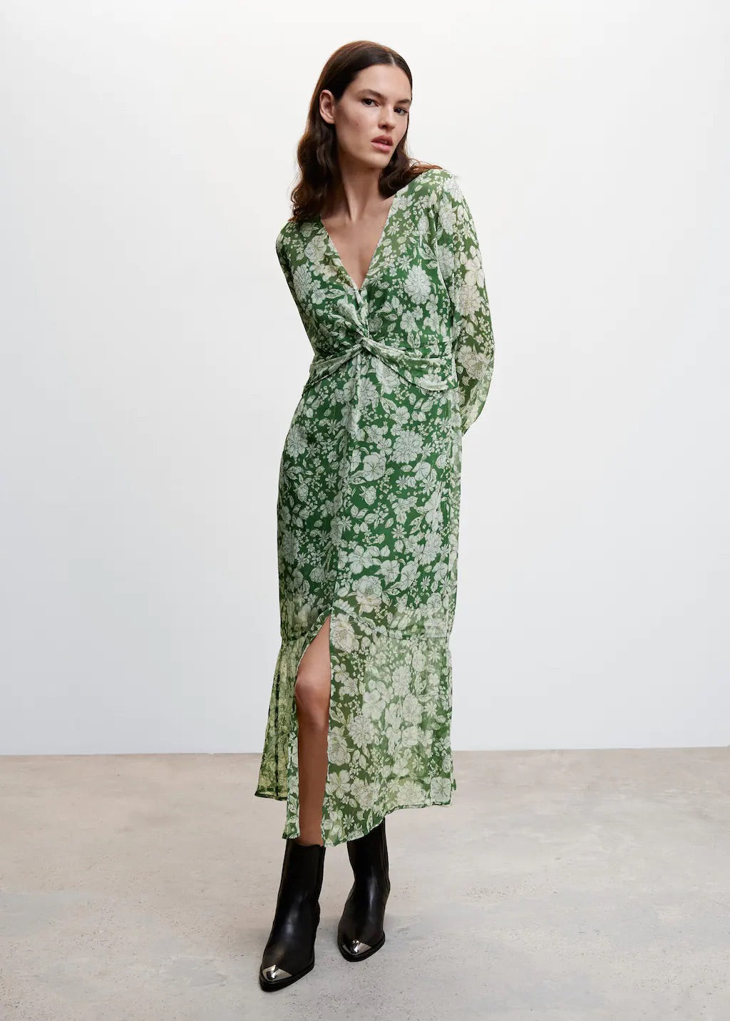 Midi printed dress