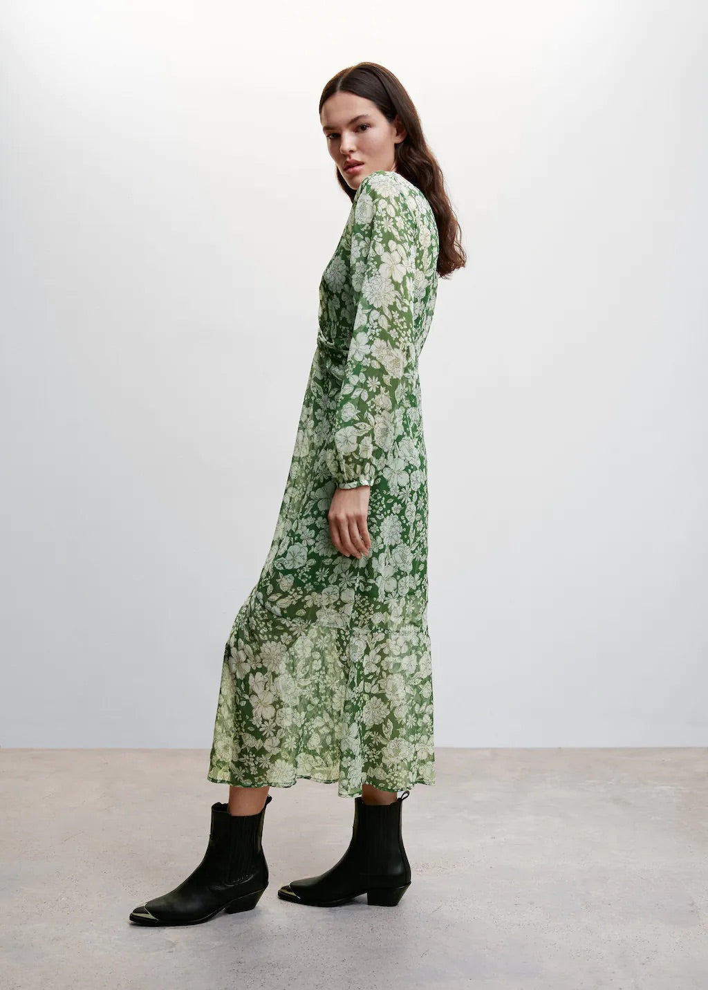 Midi printed dress