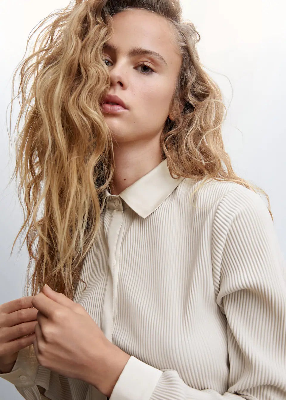 Striped textured shirt