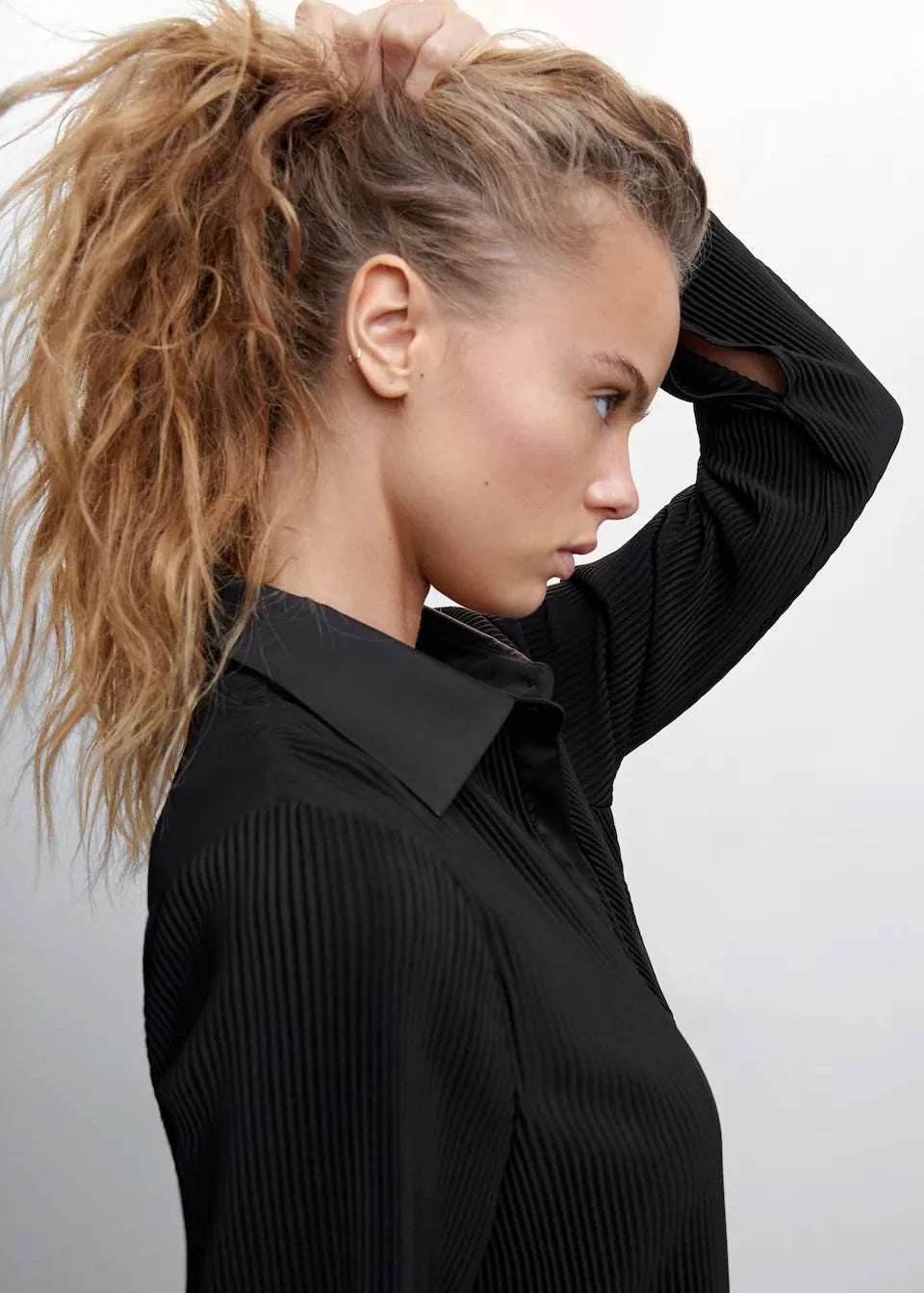 Striped textured shirt