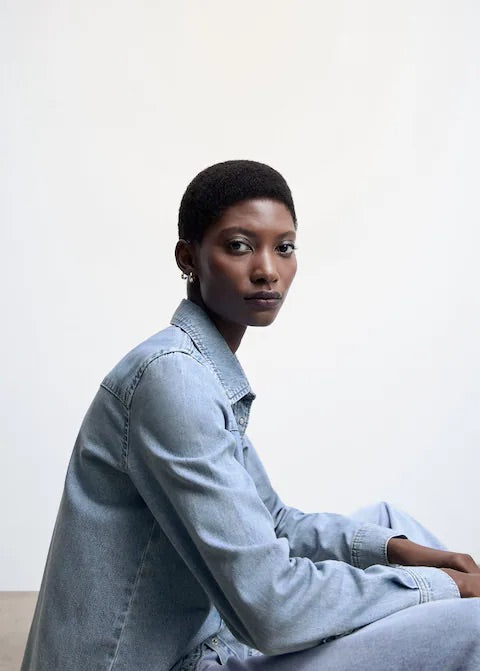 Chest-pocket denim shirt