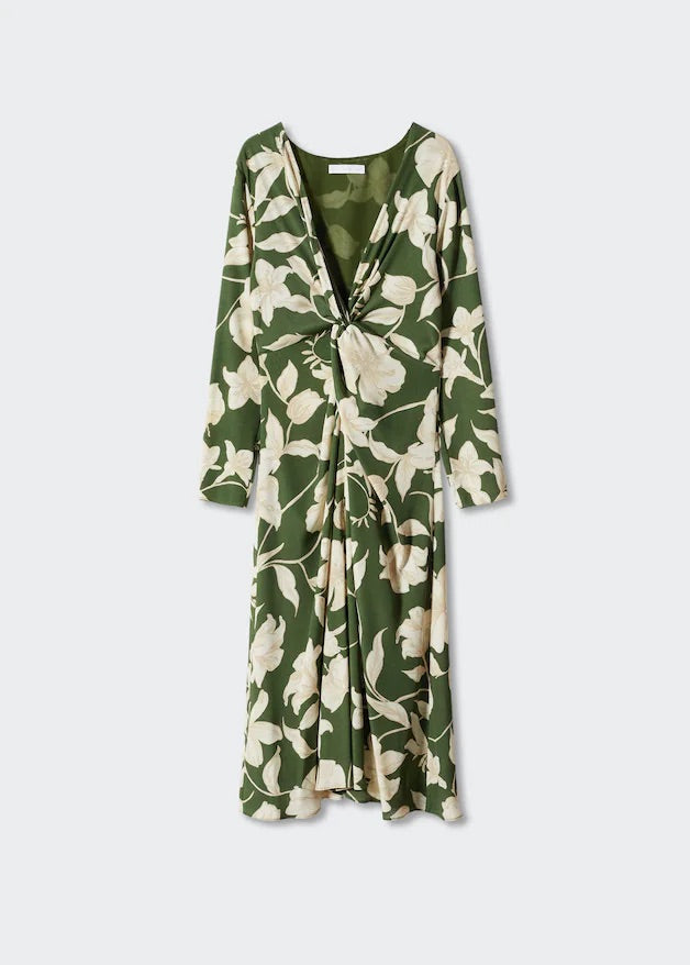 Satin floral dress