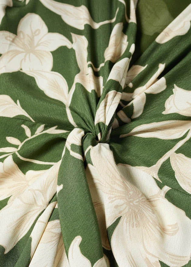 Satin floral dress