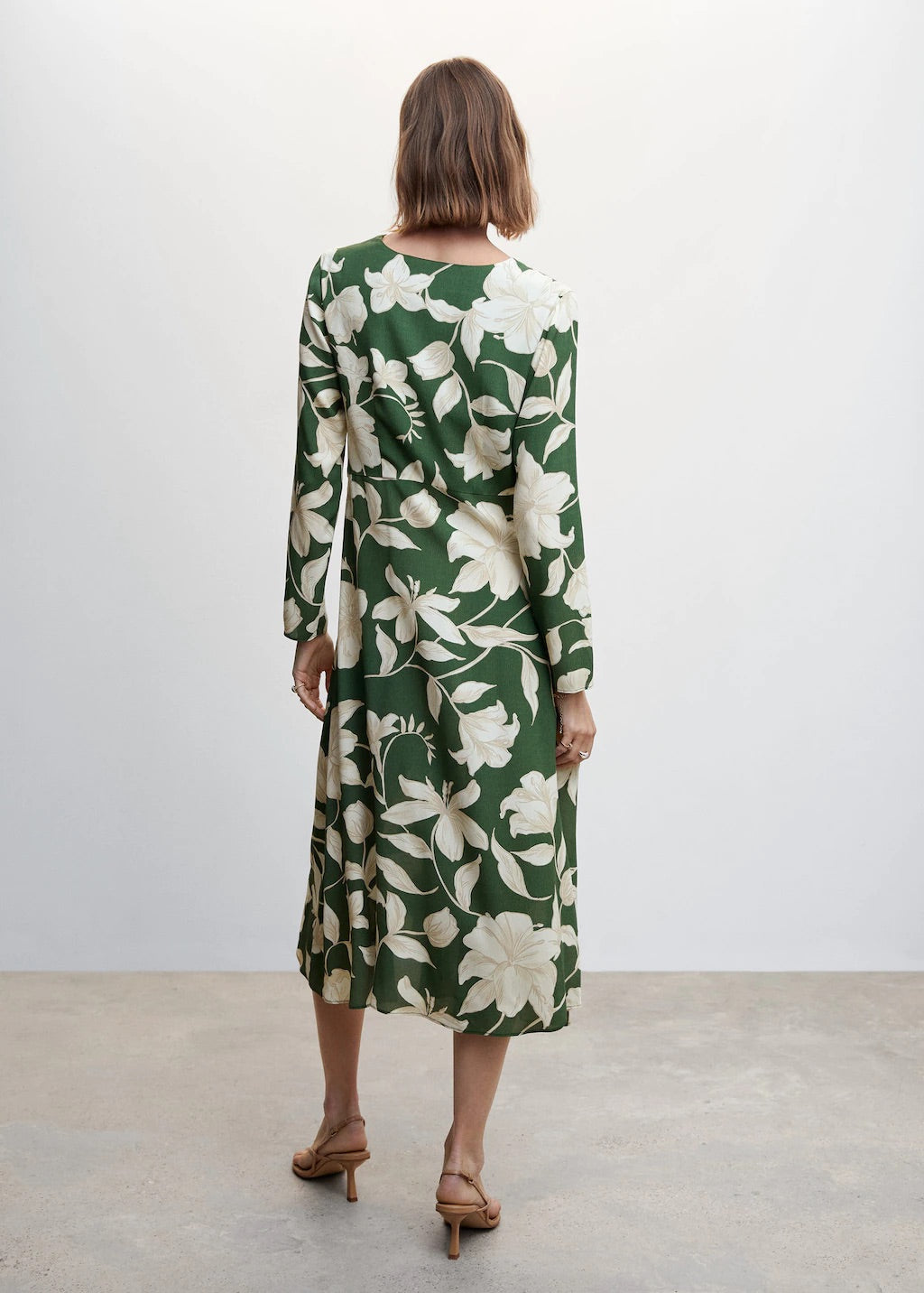 Satin floral dress