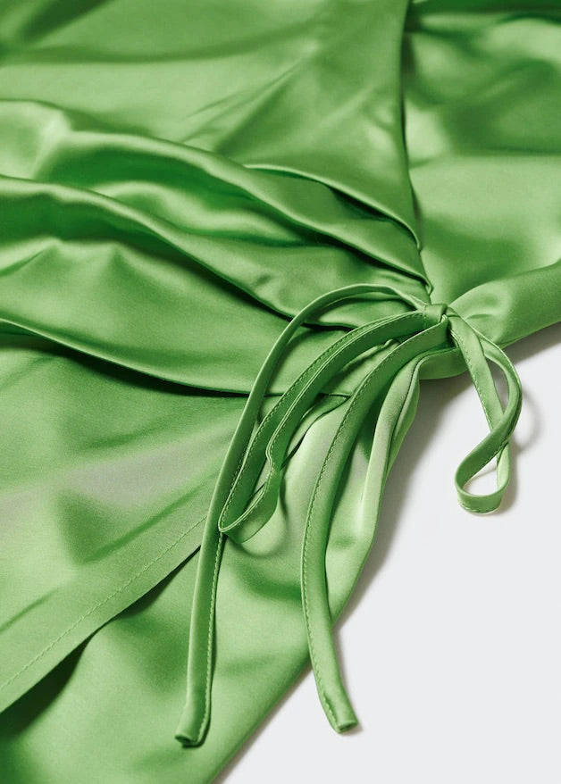 Satin draped dress