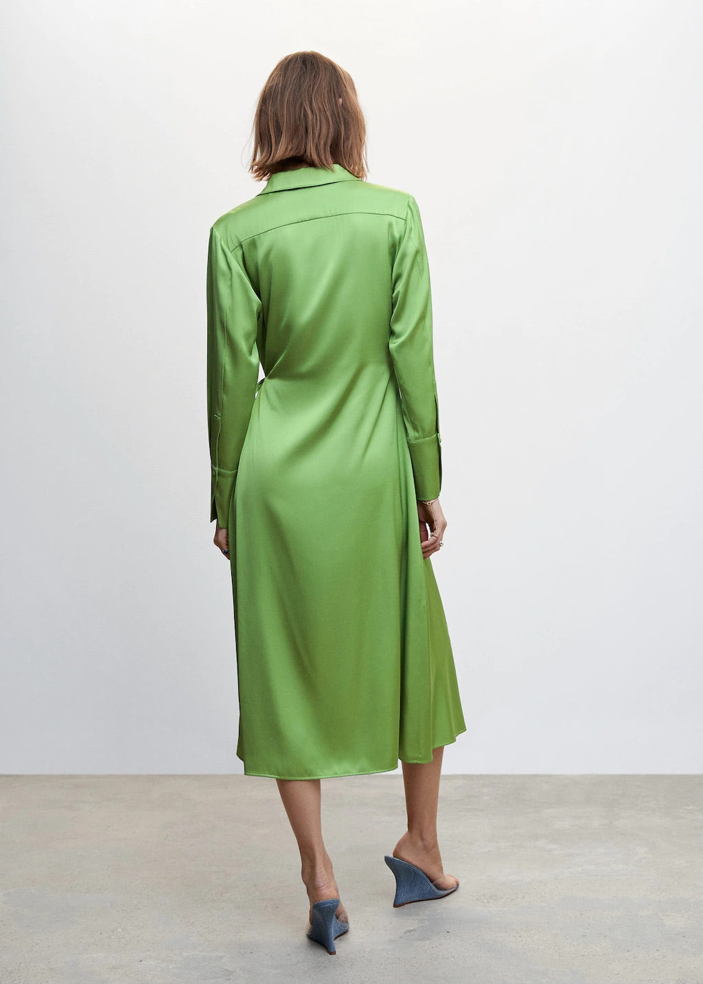 Satin draped dress
