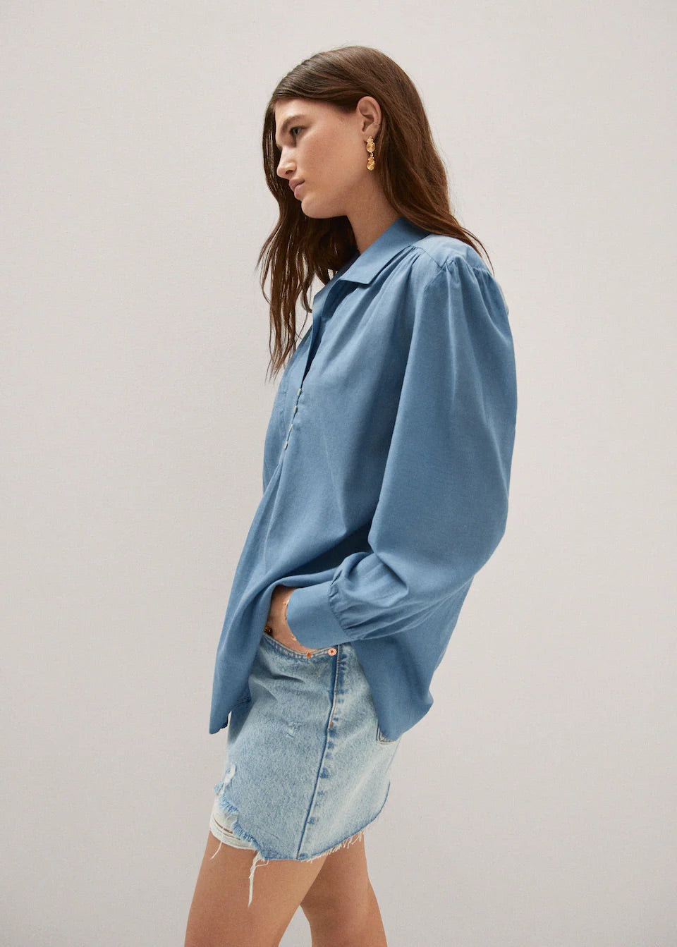 Oversized shirt blouse