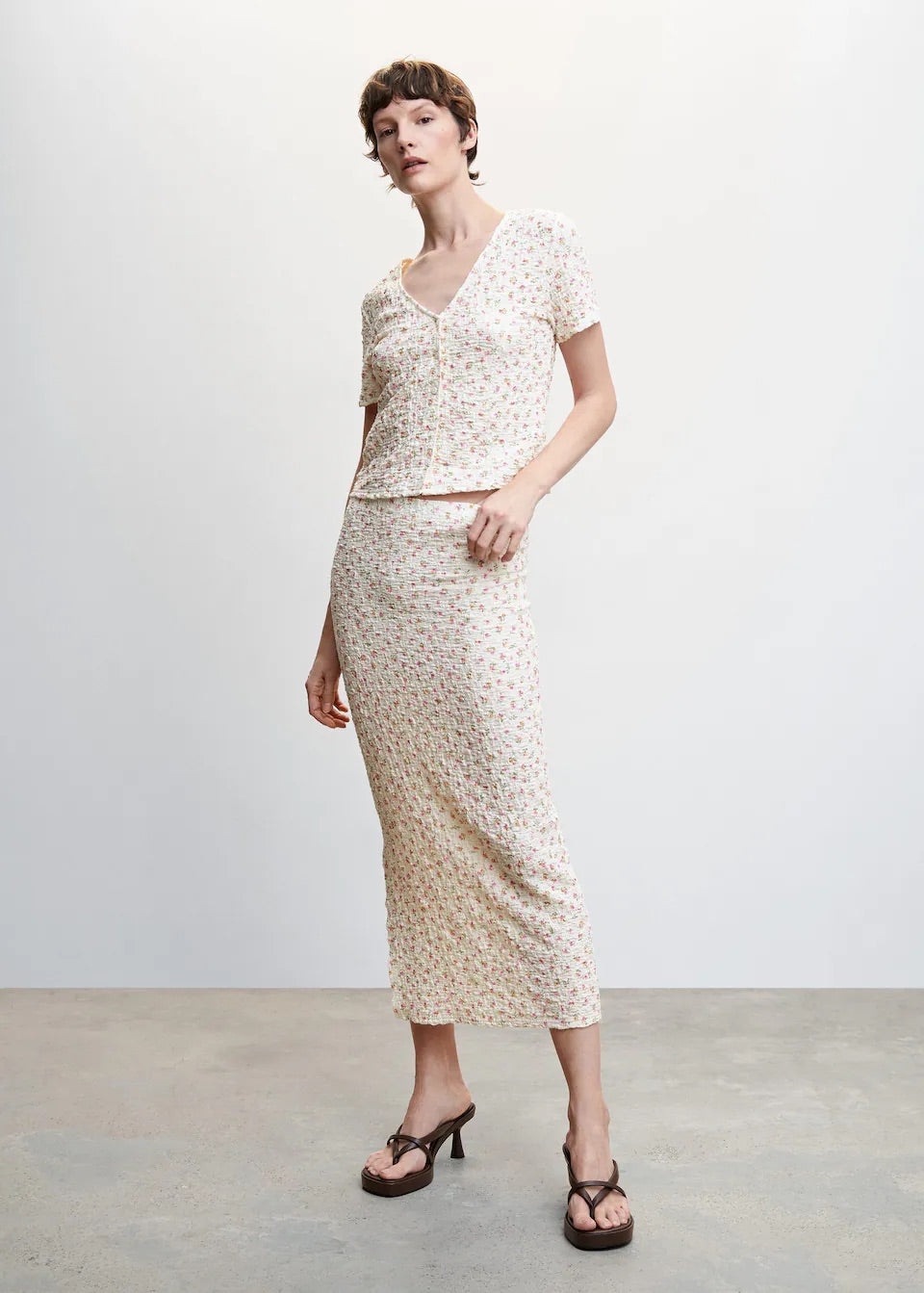 Open textured skirt