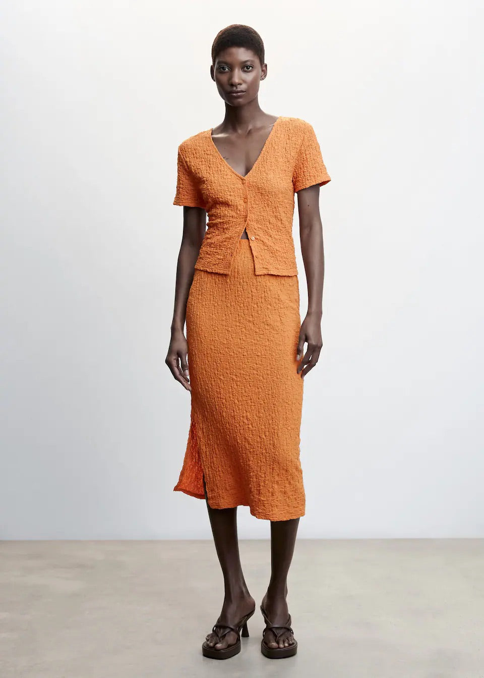 Open textured skirt