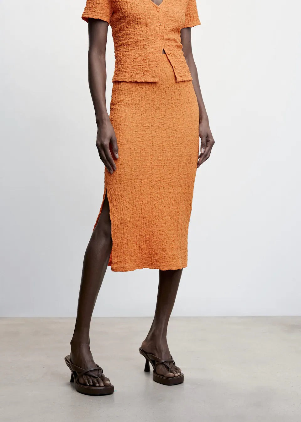 Open textured skirt